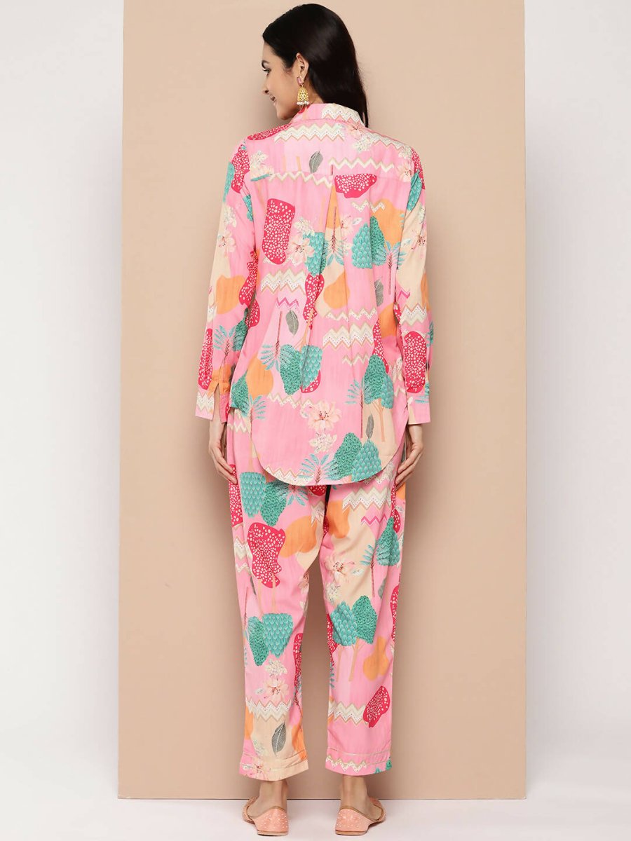 Ahalyaa Women's Traditional Wear Co-ods - Pink