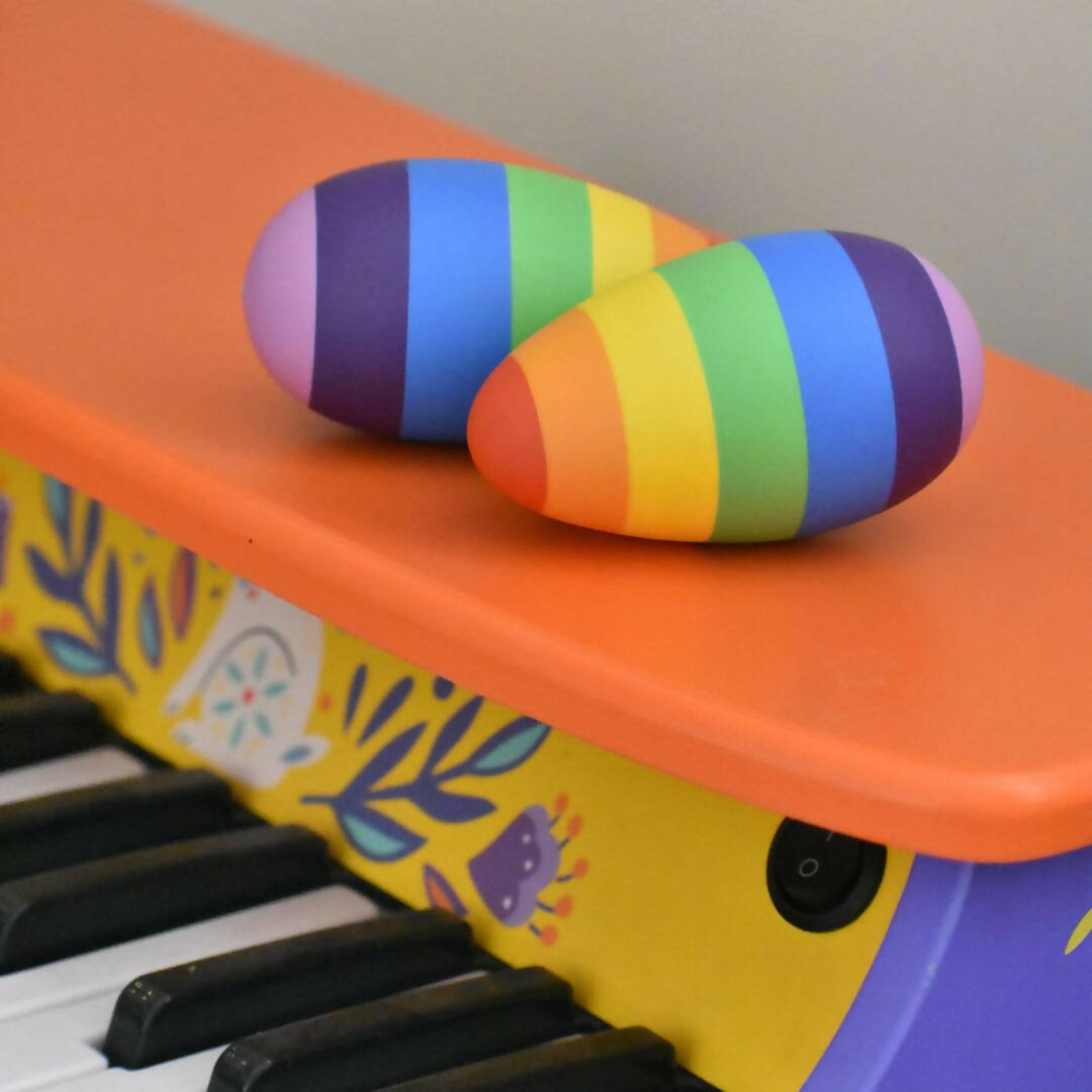 Nesta Toys Rainbow Wooden Egg Shaker - Set of 2