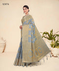 Grey Viscose Weaving Designer Saree - Vandini