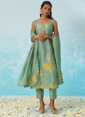 Vegaa Fashion Light Green Silk Embroidered Designer Salwar Suit