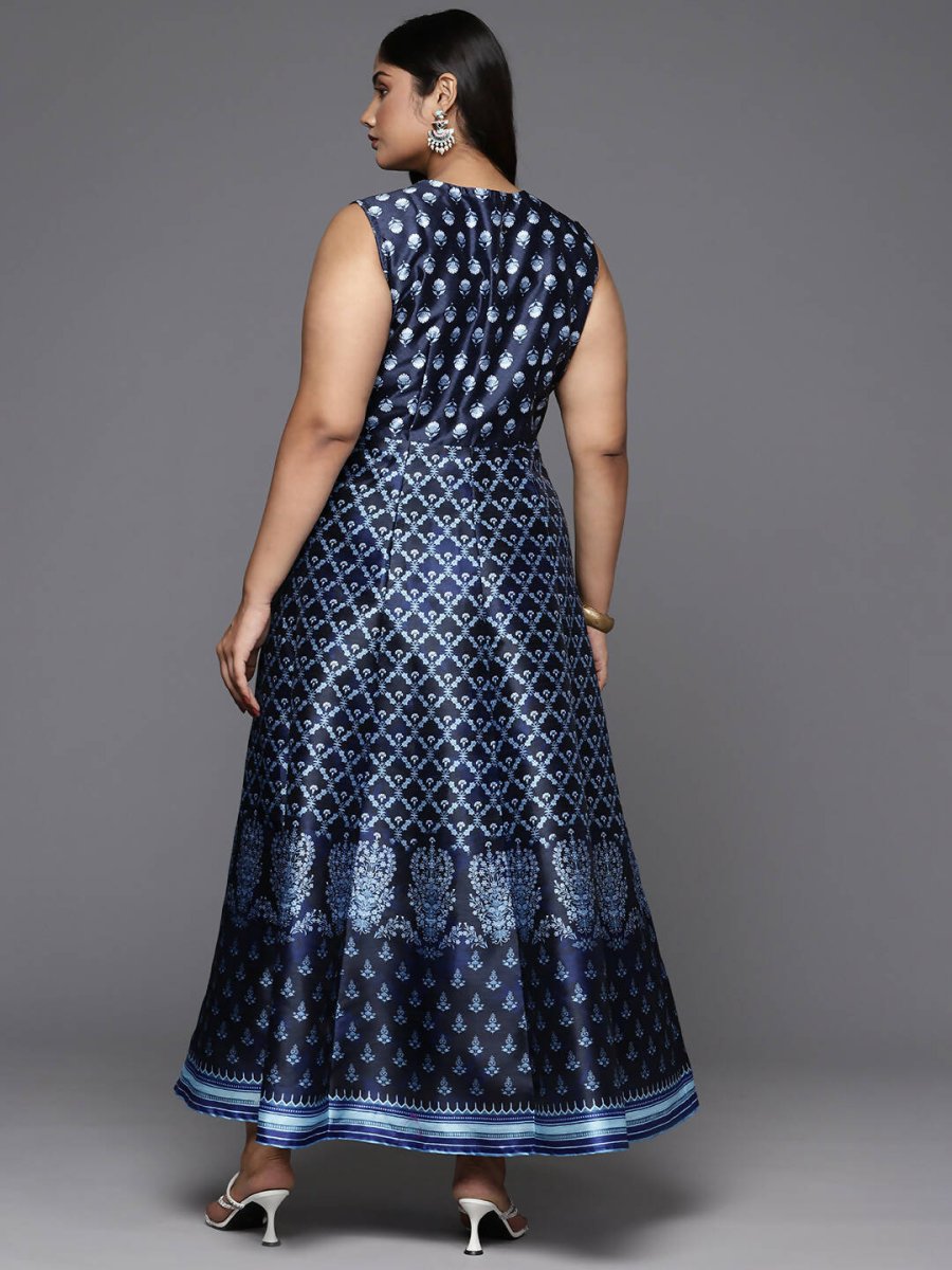 Ahalyaa Women's Traditional wear Ethnic Dress - Blue
