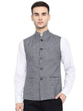 Vastraa Fusion Men's Assorted Dots Blended Festive Nehru Jacket