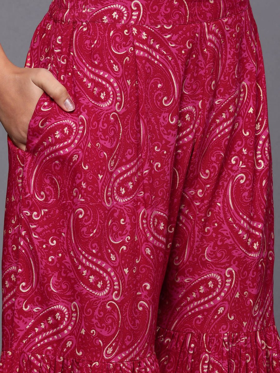 Ahalyaa Women's Traditional wear Kurta Set - Red