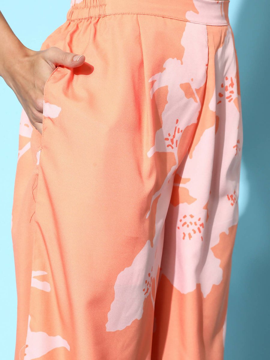 Ahalyaa Women's Traditional Wear Co-ods - Orange