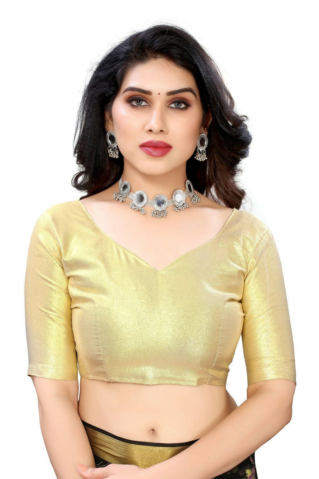 Vamika Black Printed Chiffon Saree (UJALA BLACK)