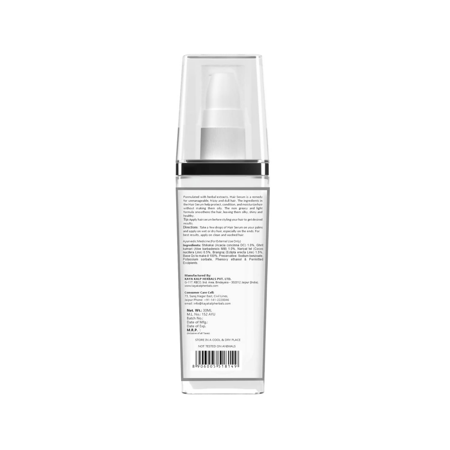 Kulsum's Kaya Kalp Hair Serum With Shikakai & Bhringraj For All Hair Types