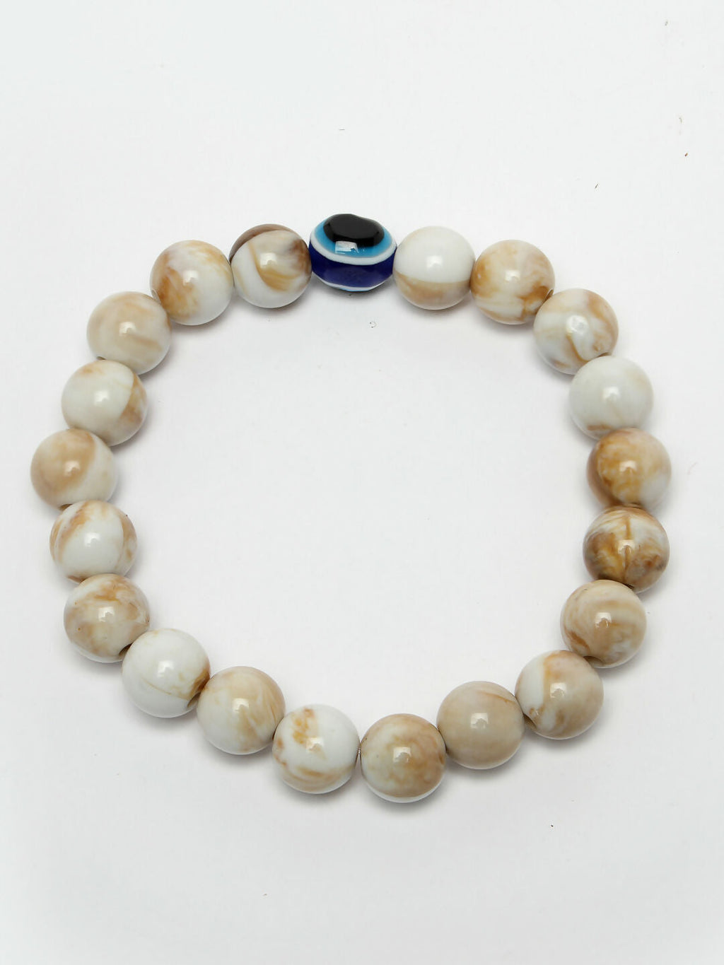 NVR Men & Women Marble Evil Eye Adjustable Bracelet