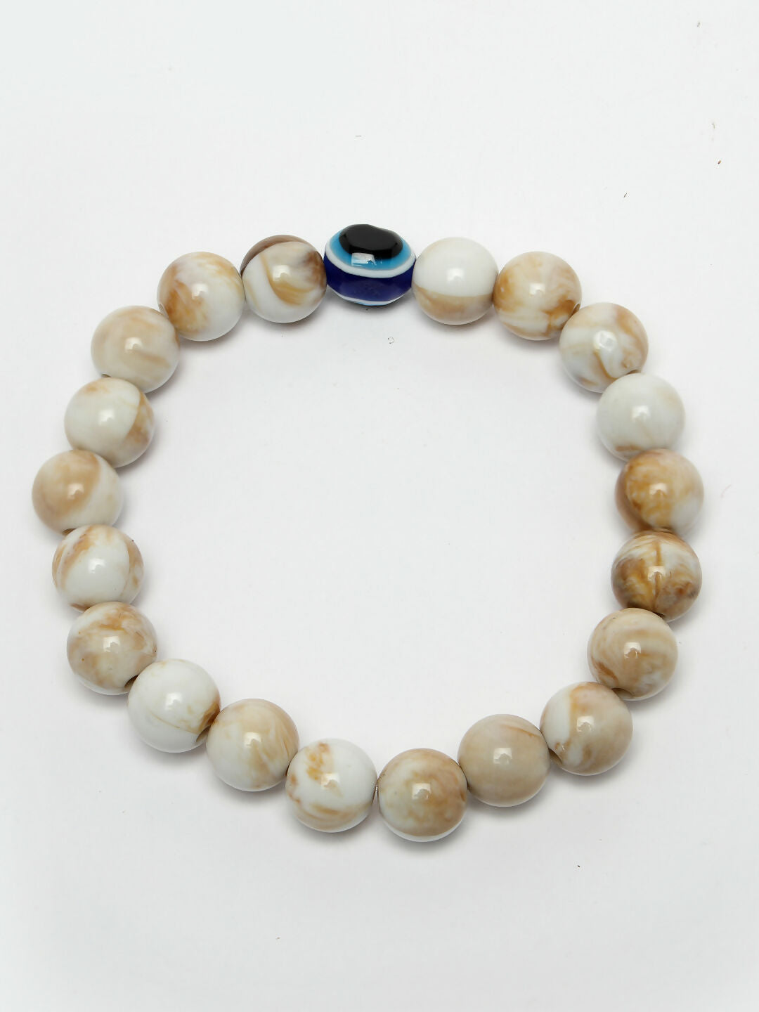 NVR Men & Women Marble Evil Eye Adjustable Bracelet