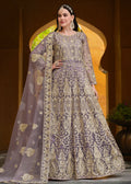 Pretty Pink Pure Butterfly Net Wedding Wear Anarkali Suit - Emponline