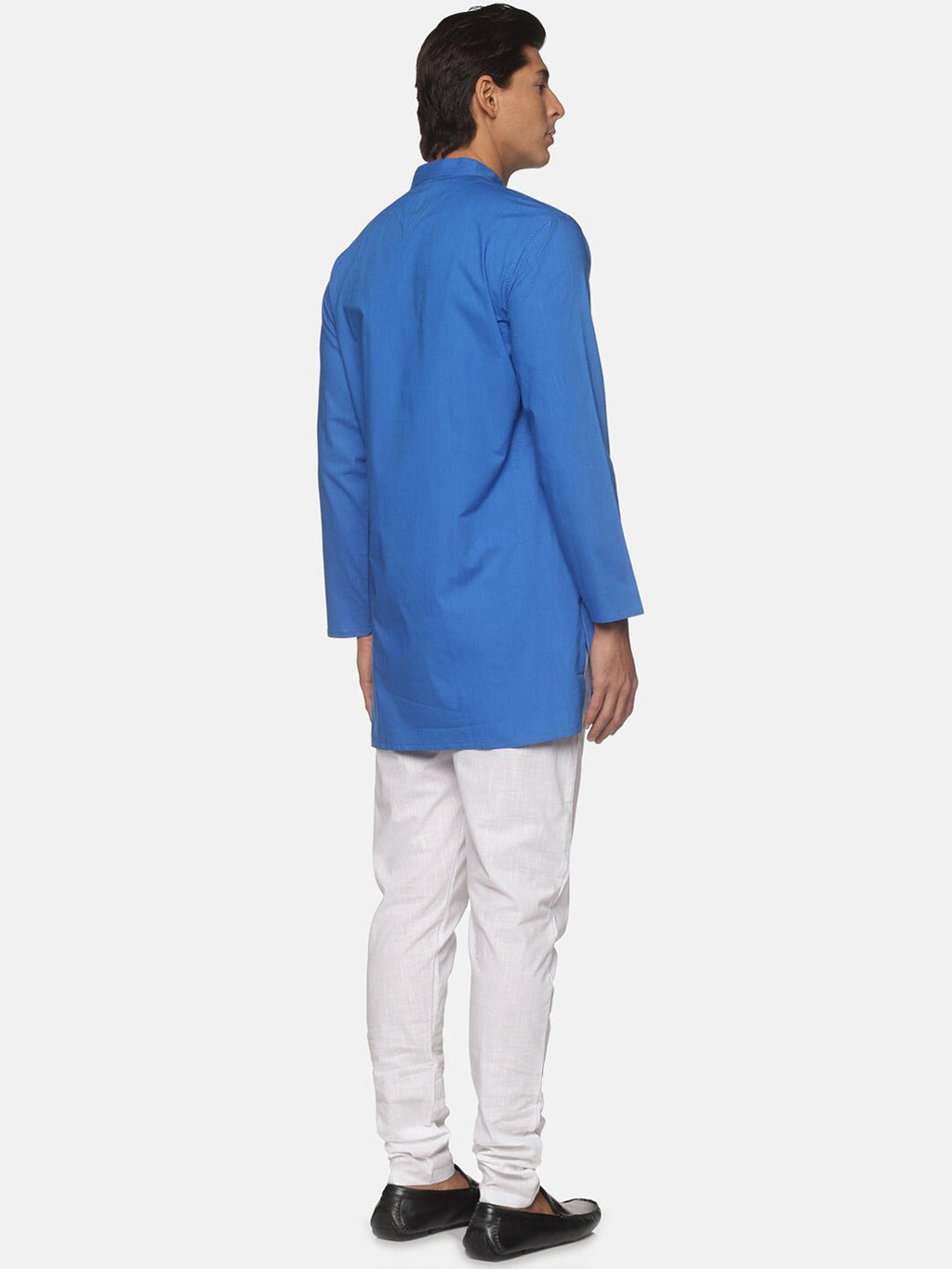 Sethukrishna Men Blue Pure Cotton Kurta with Pyjamas