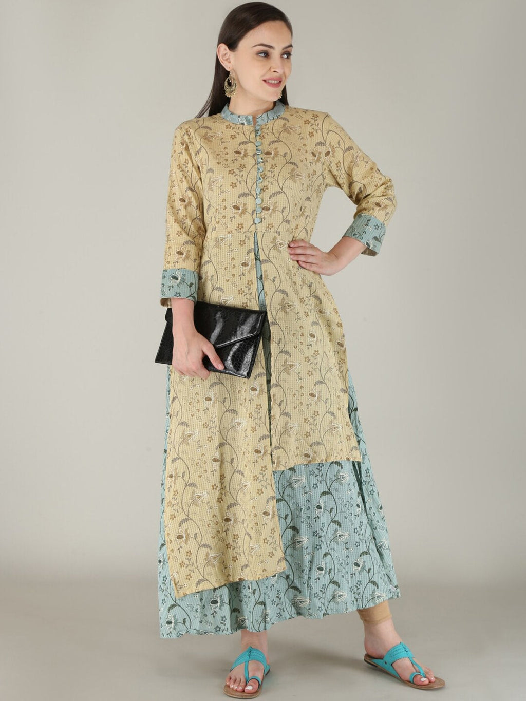 HERE&NOW Women Floral Printed Cotton Kurta