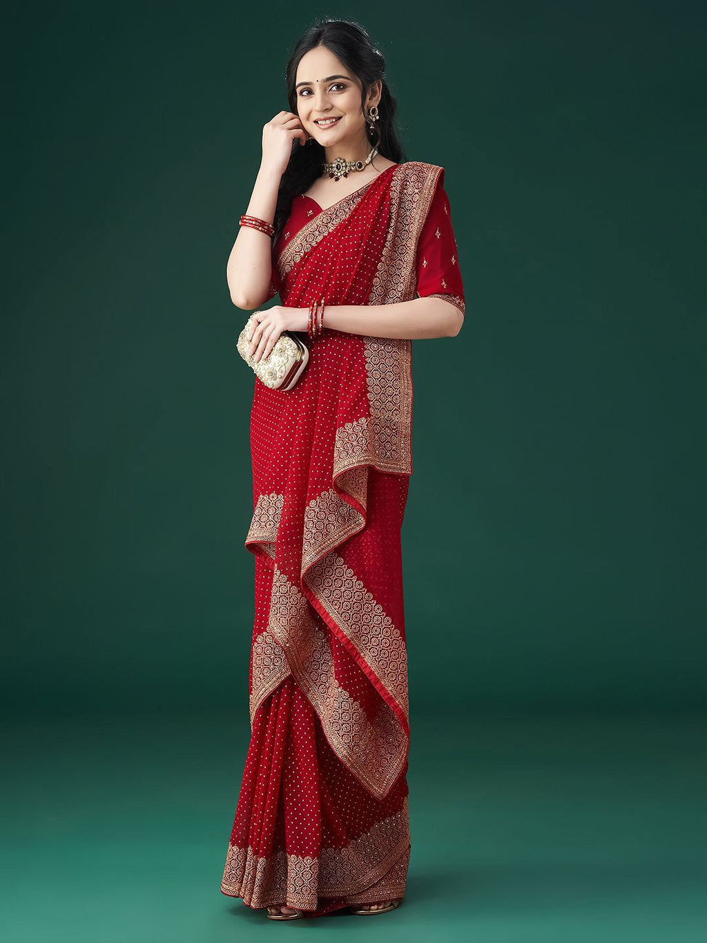 kasee Embellished Beads and Stones Celebrity Saree