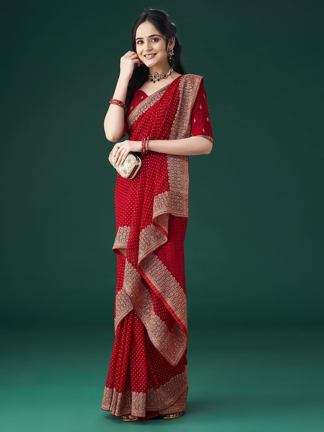 kasee Embellished Beads and Stones Celebrity Saree