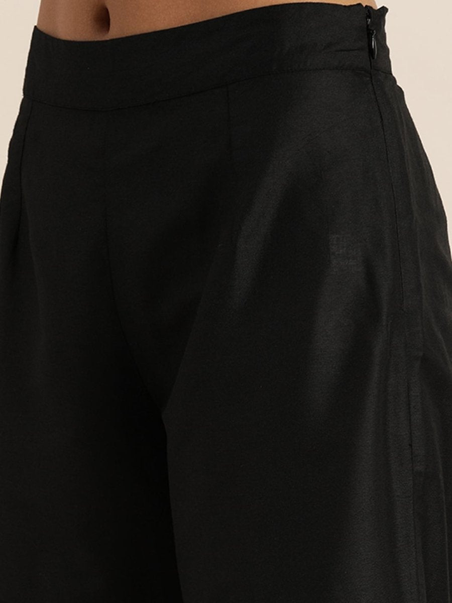 All About You Women Black & Grey Printed Kurta with Trousers