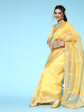 Saree Mall Solid Saree with Woven Design Border