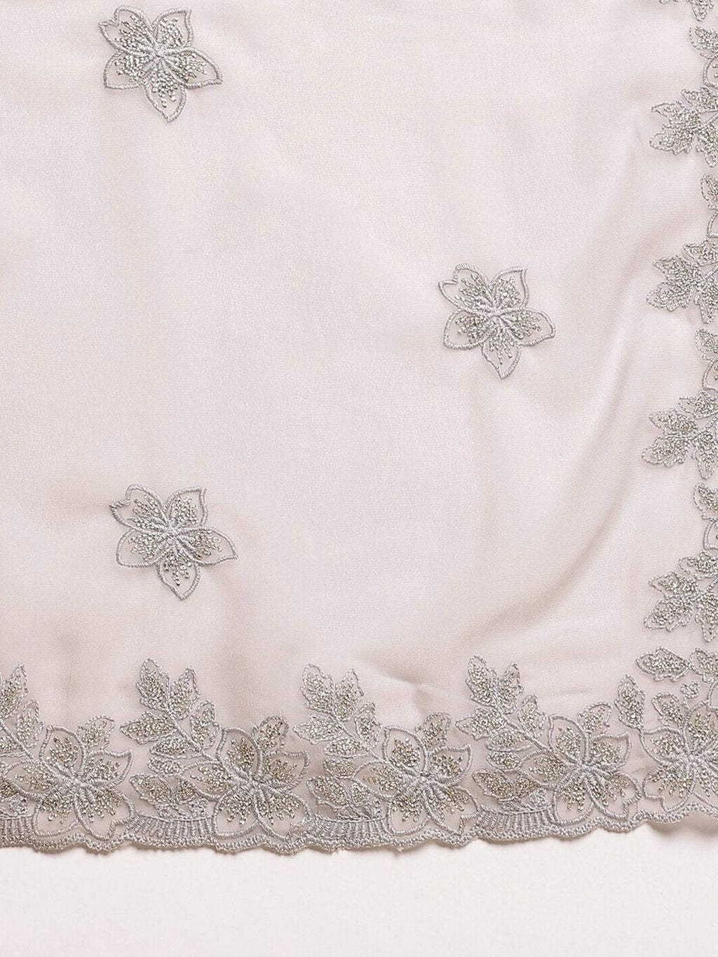 kasee Floral Embroidered Poly Gerogette Saree