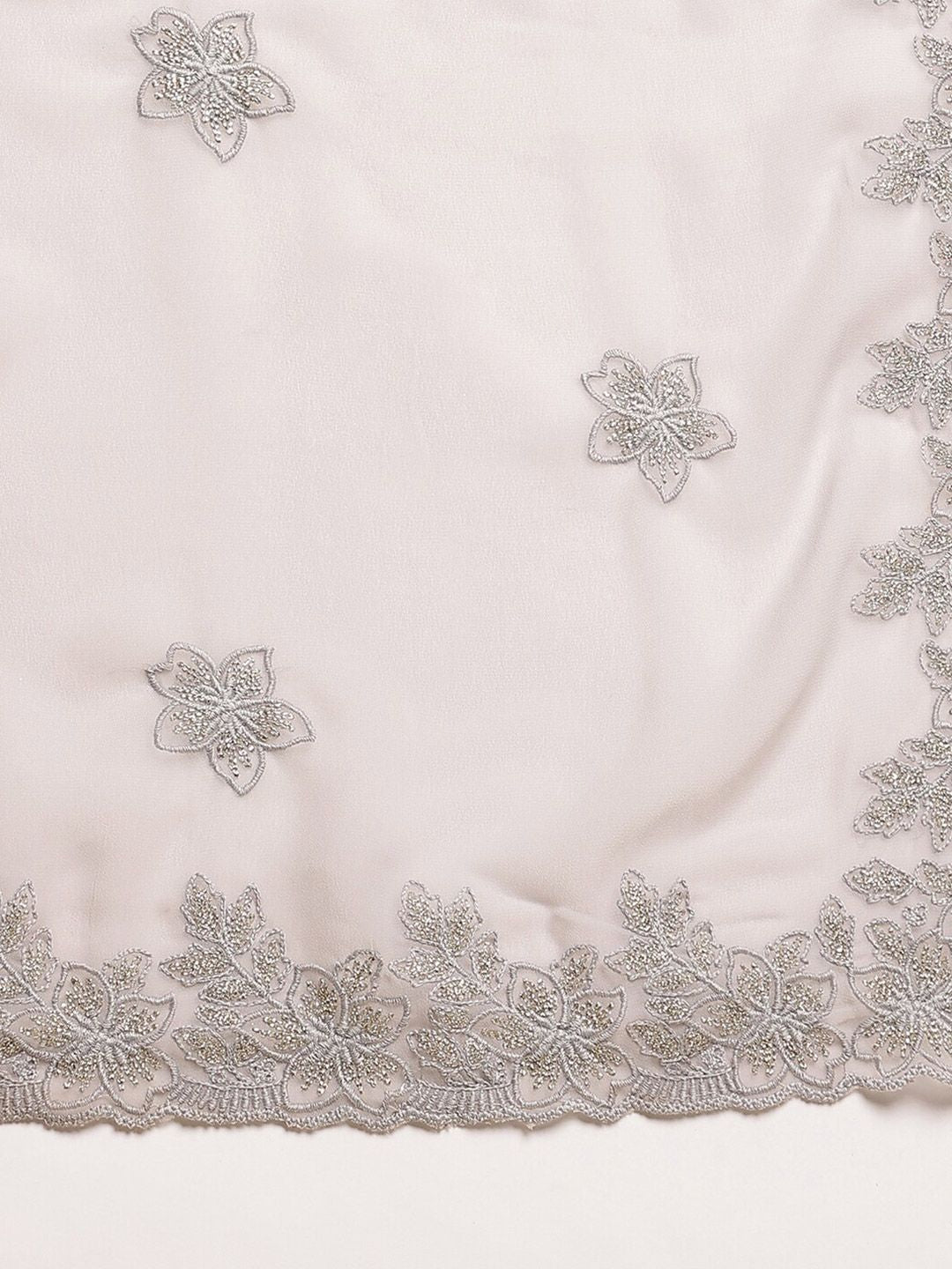 kasee Floral Embroidered Poly Gerogette Saree