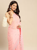 kasee Floral Zari Pure Georgette Saree