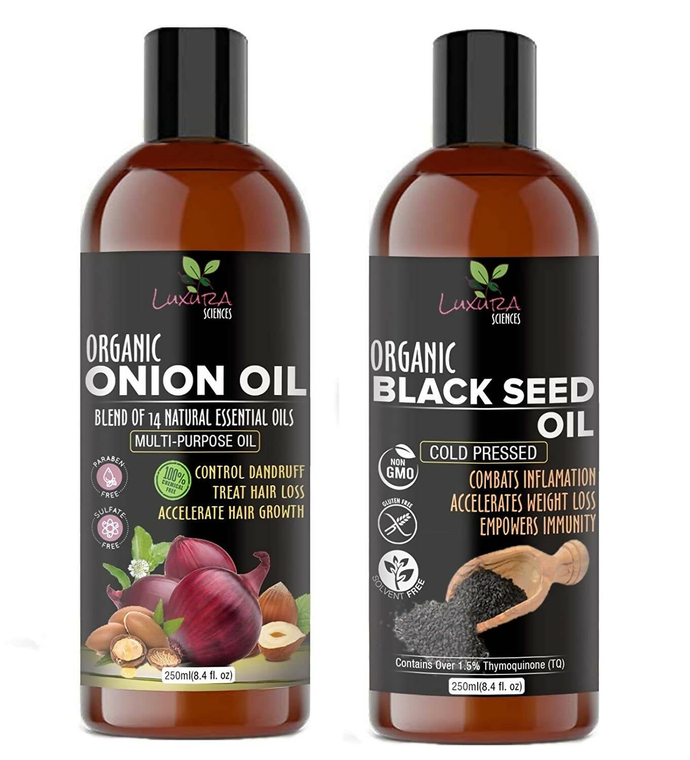 Luxura Sciences Onion Oil and Black Seed Oil