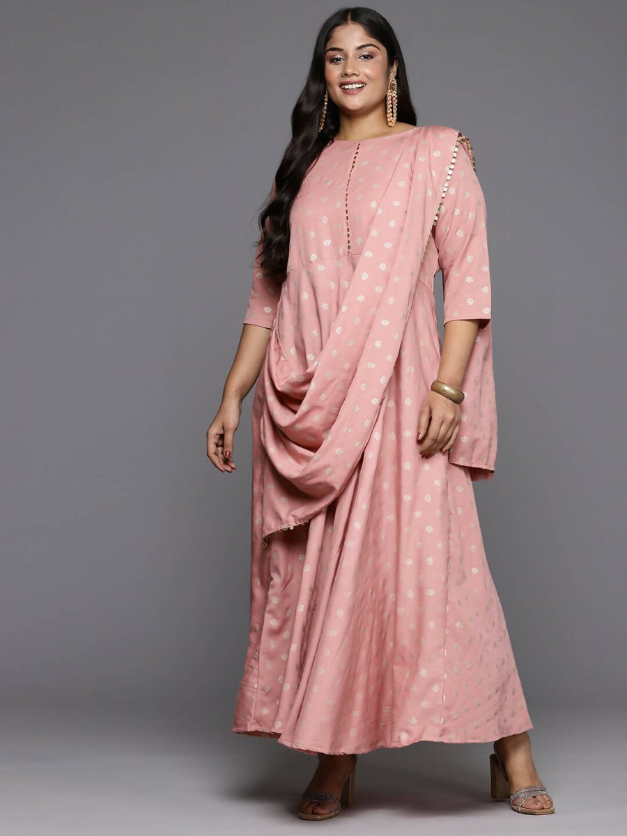 Ahalyaa Women's Traditional wear Ethnic Dress - Pink