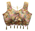Vamika Brown Banglori Silk Digital Print And Embroidery Blouse
