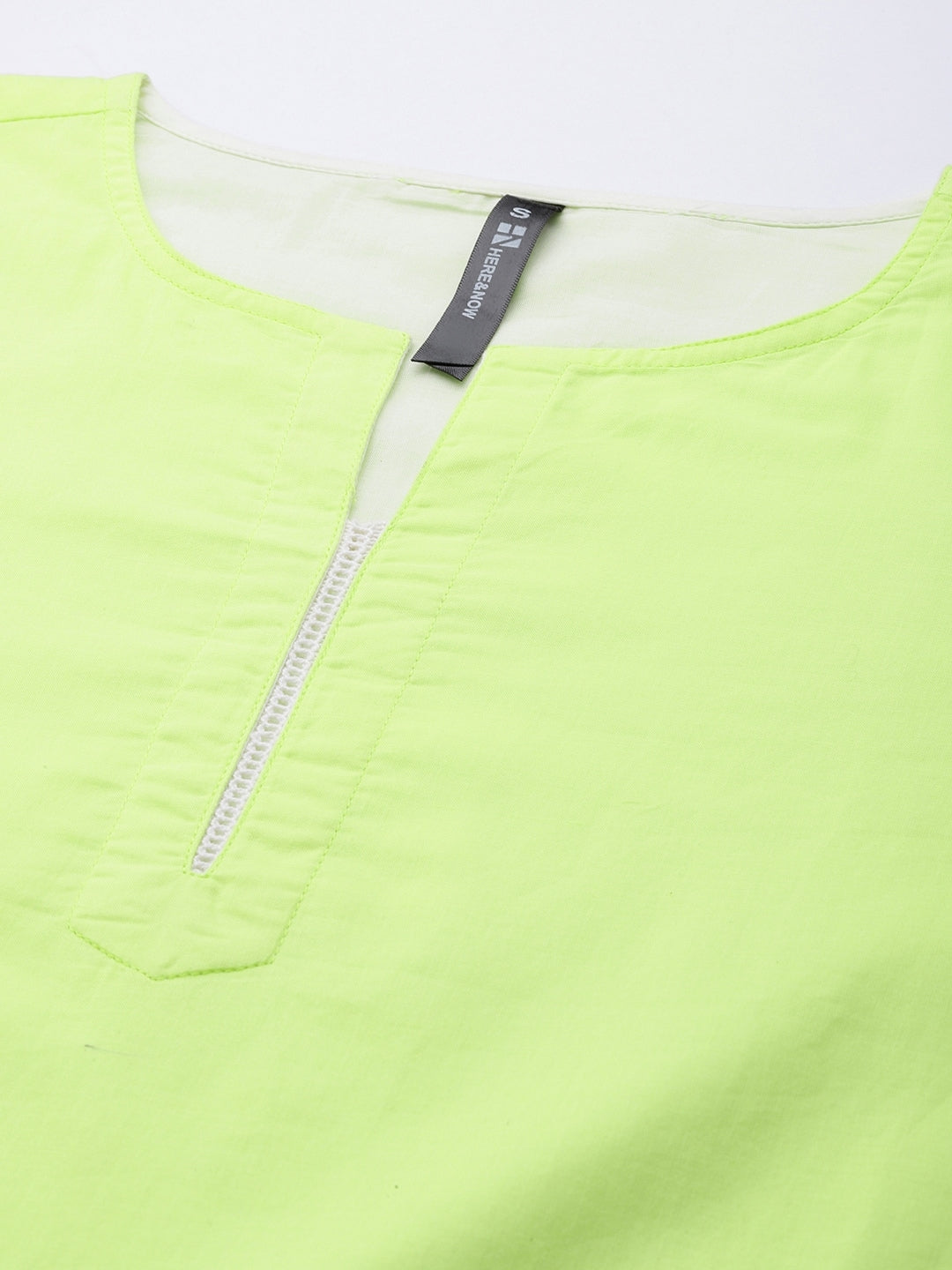 HERE&NOW Women Pure Cotton Solid Straight Kurta