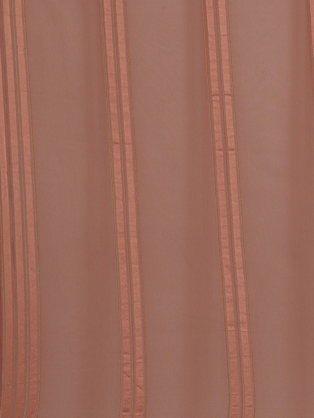 Saree Mall Brown Striped Mirror Work Saree
