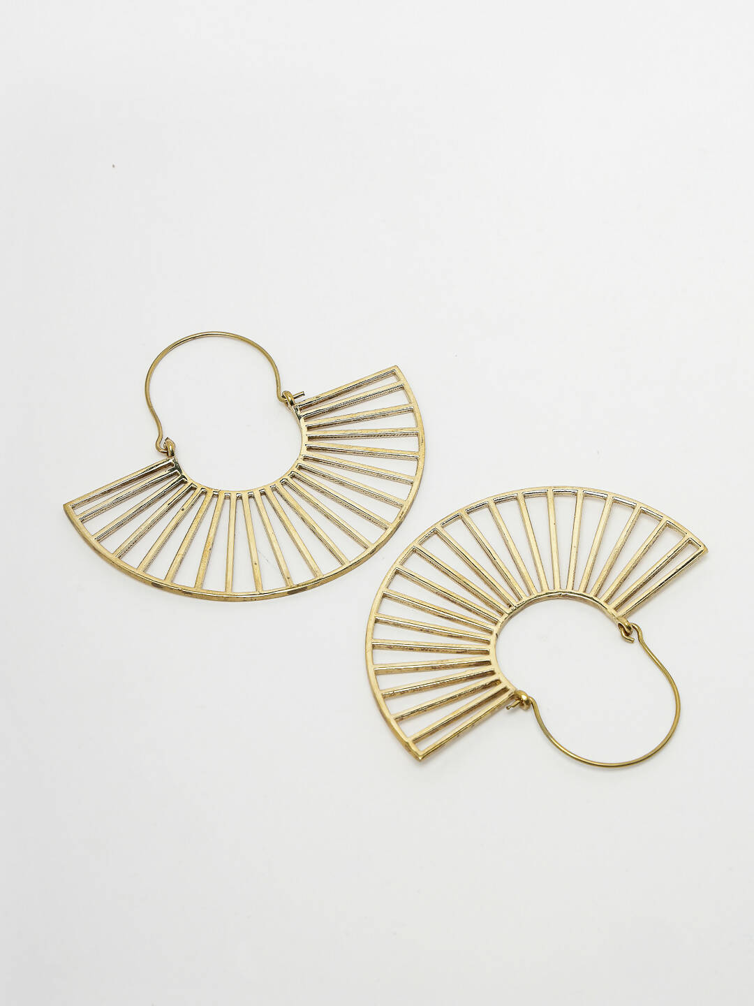NVR Women Golden Hoop Earrings