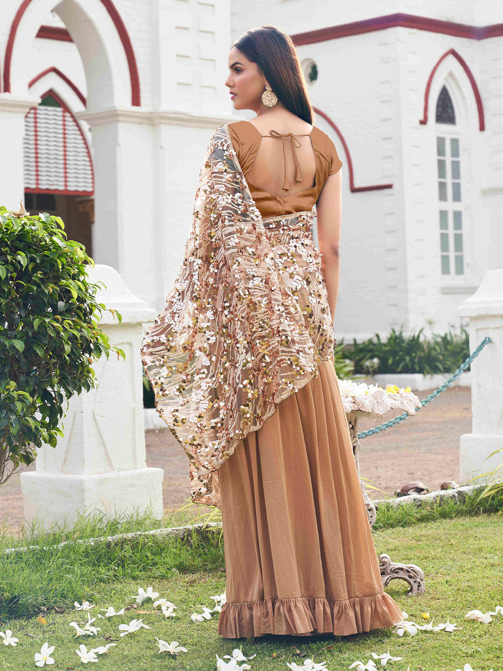 Tikhi Imli Embroidered Sequinned Ready to Wear Saree