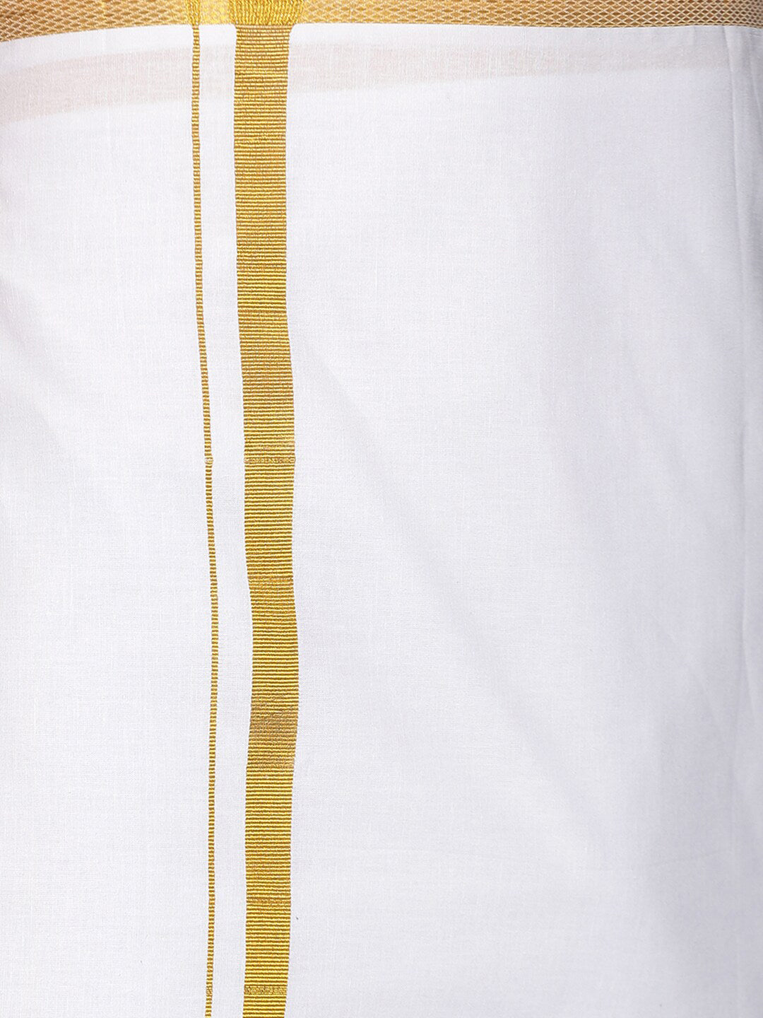 Sethukrishna Men White Solid Cotton Dhoti (GENIE-67335)