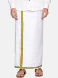 Sethukrishna Men White Solid Cotton Regular Dhoti