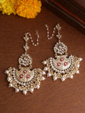 Shoshaa Gold-Polished Contemporary Chandbalis Earrings