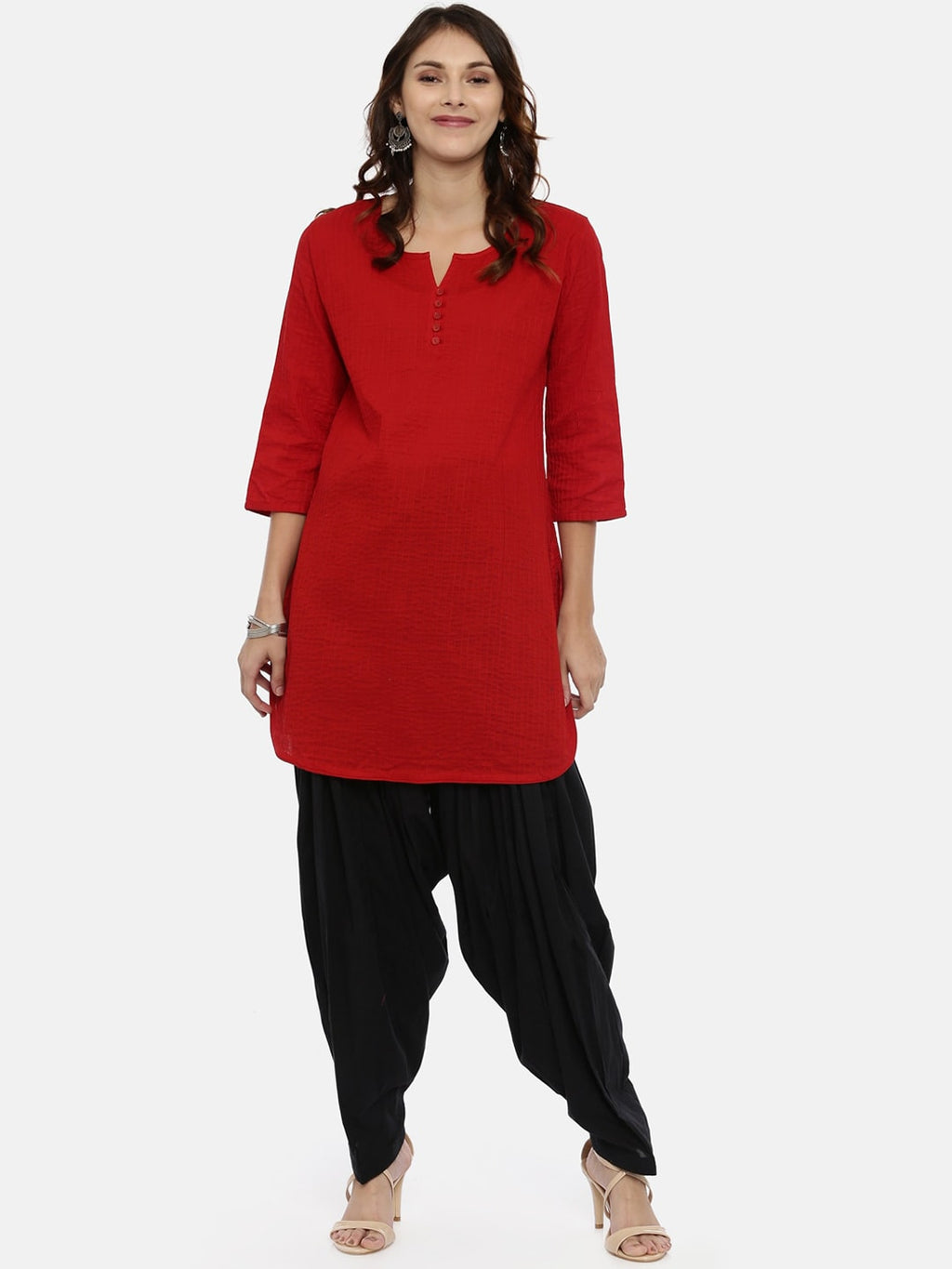 Souchii Black Solid Patiala