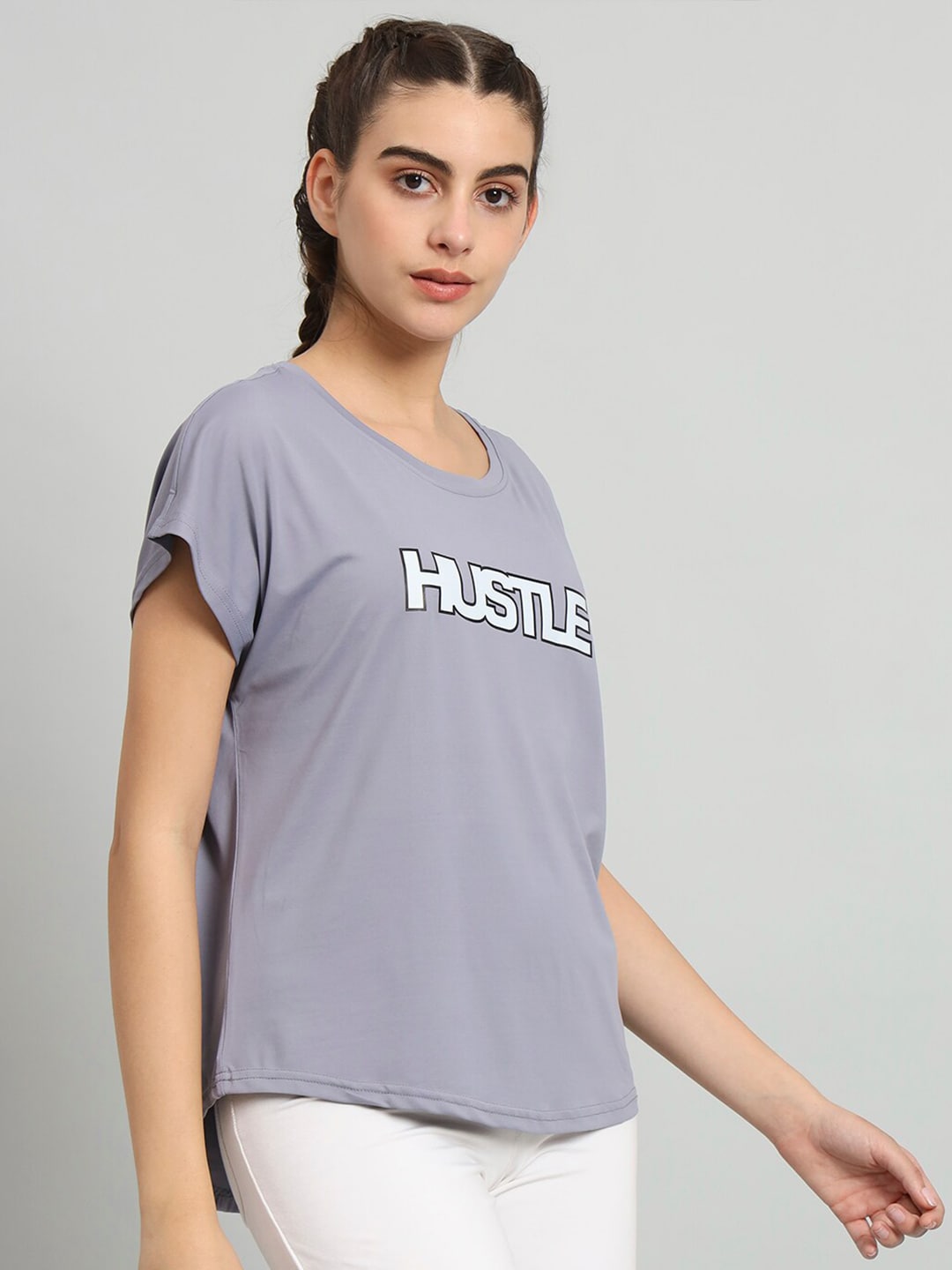 MKH Typography Printed Extended Sleeves Dri-Fit Relaxed Fit T-shirt