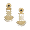 Joban Fashion Women Matte Gold Brass Earrings