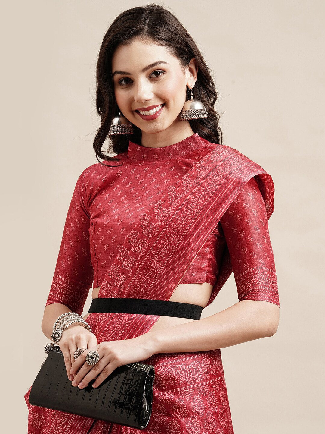 Saree Mall Floral Printed Art Silk Sarees