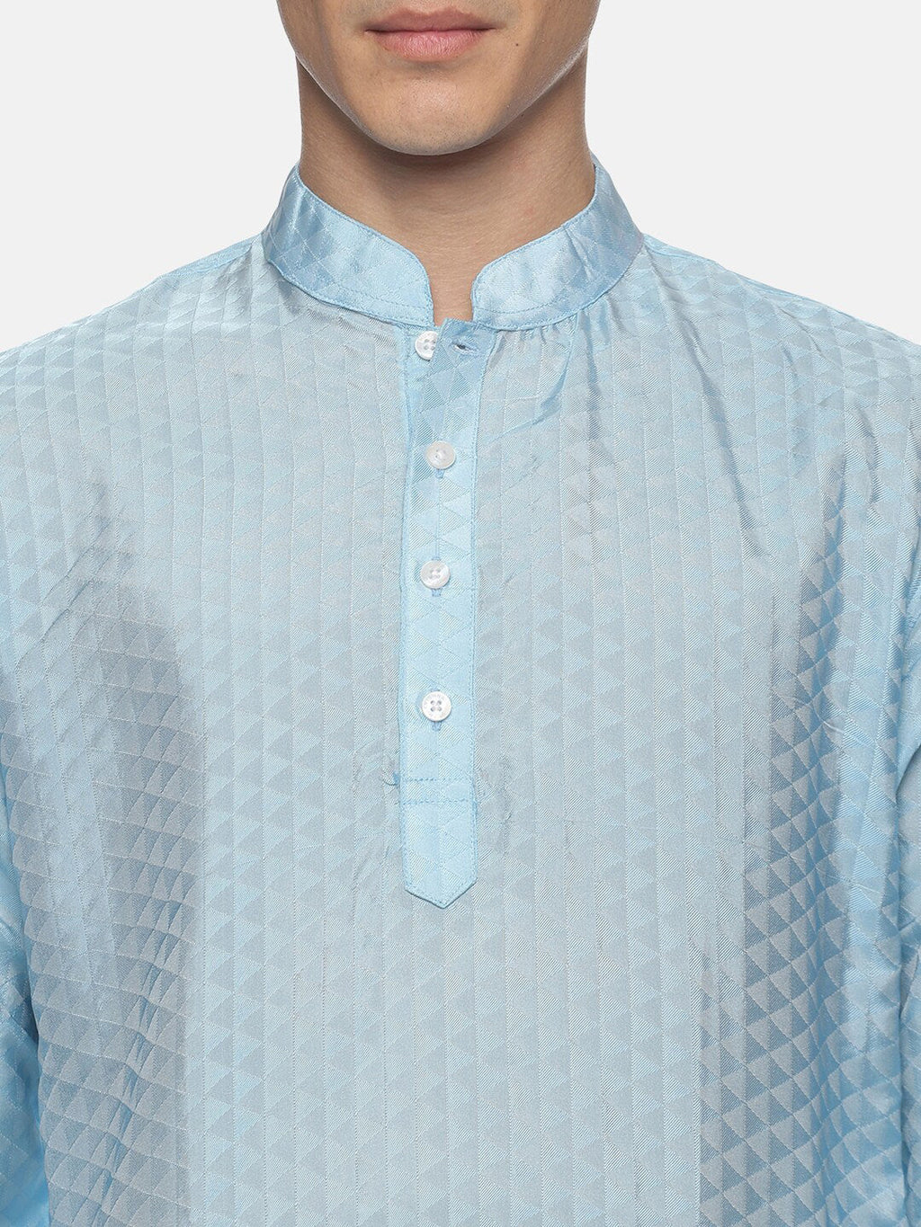 Sethukrishna Mens Blue Kurta with Dhoti Pants