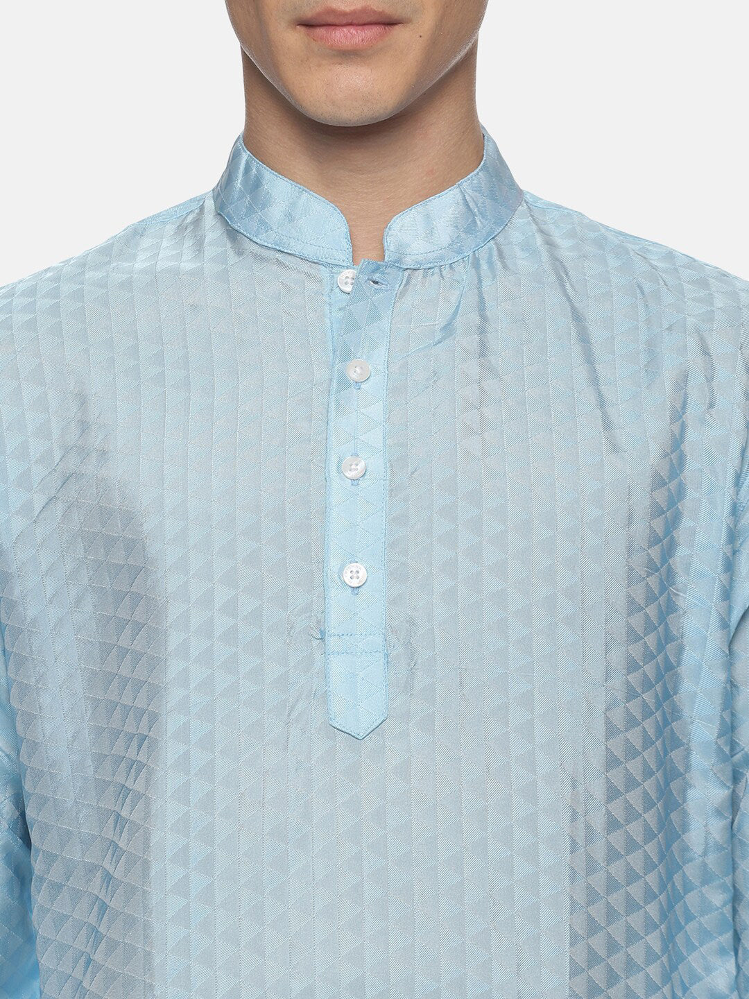 Sethukrishna Mens Blue Kurta with Dhoti Pants