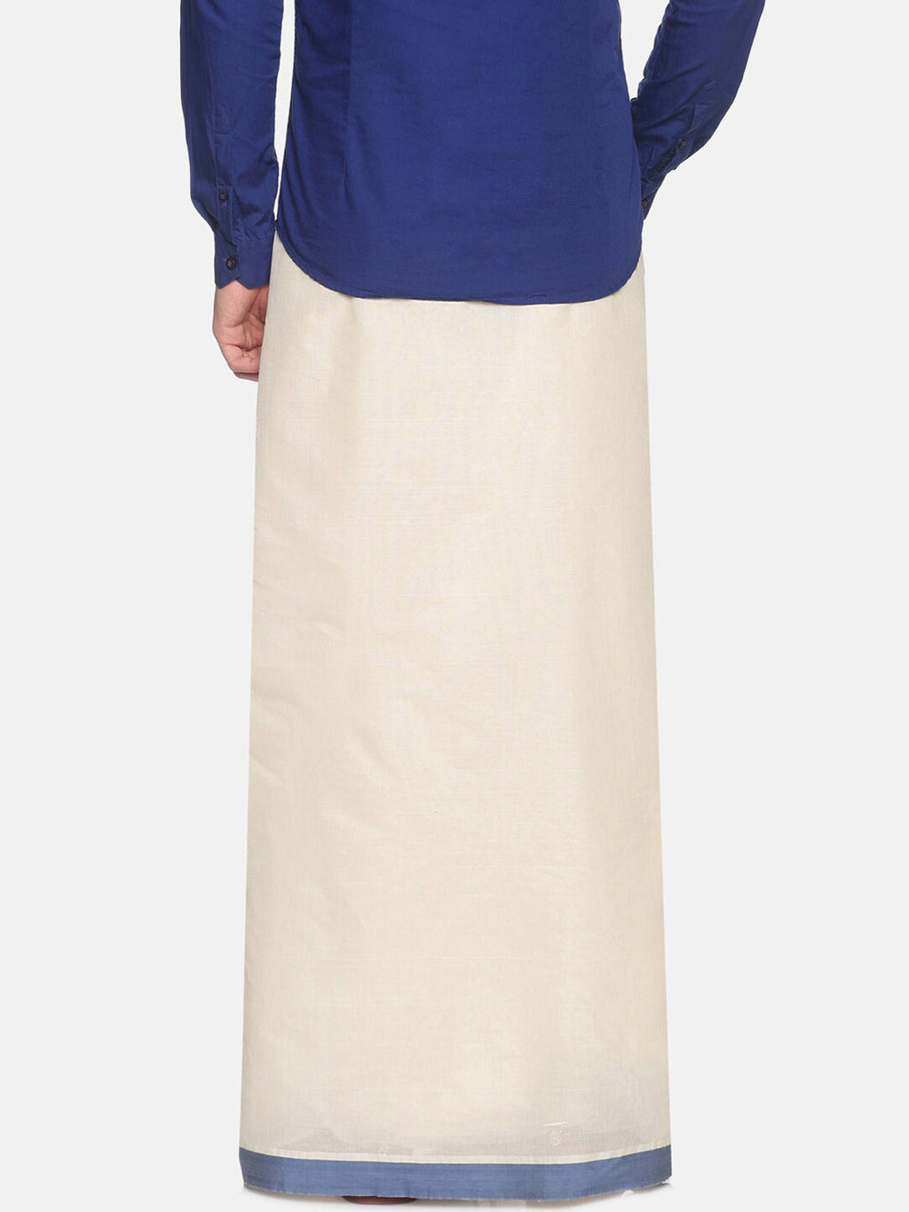 Sethukrishna Men Off White Traditional Kerala Double Mundu