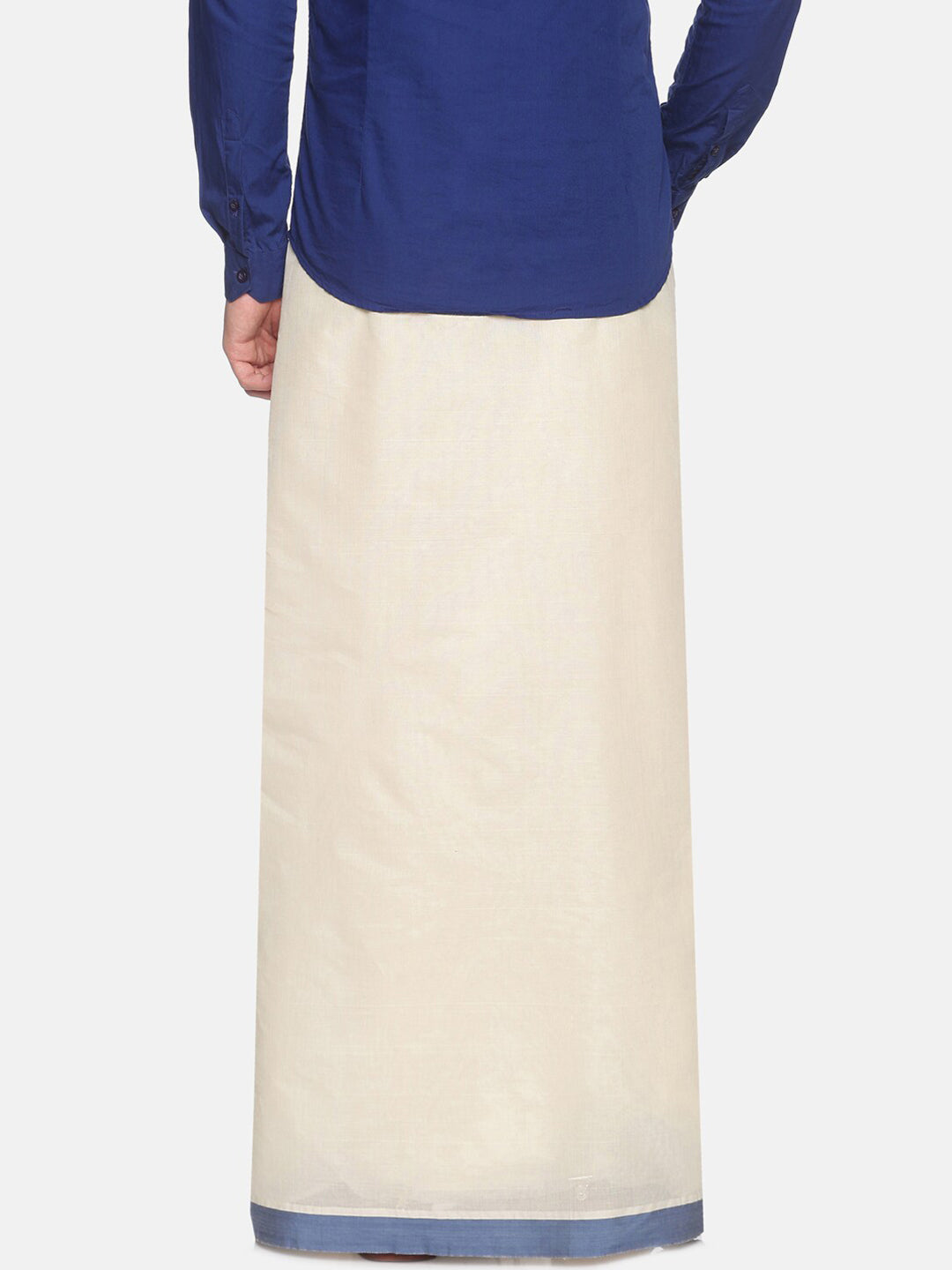 Sethukrishna Men Off White Traditional Kerala Double Mundu