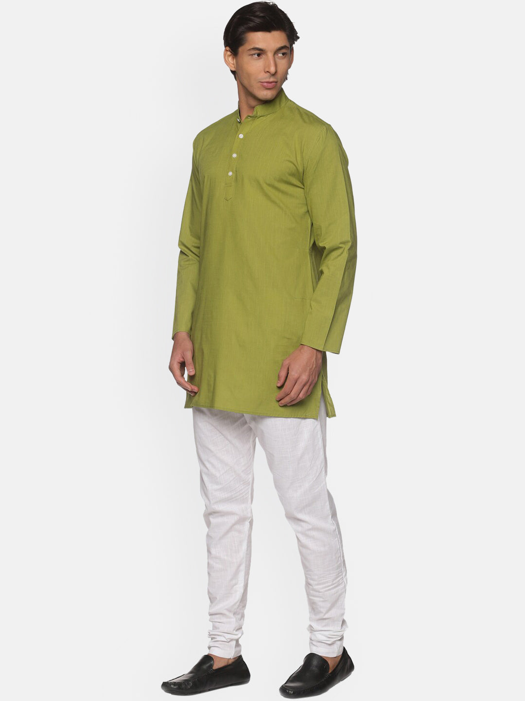 Sethukrishna Green Pure Cotton Kurta with Pyjamas For Men