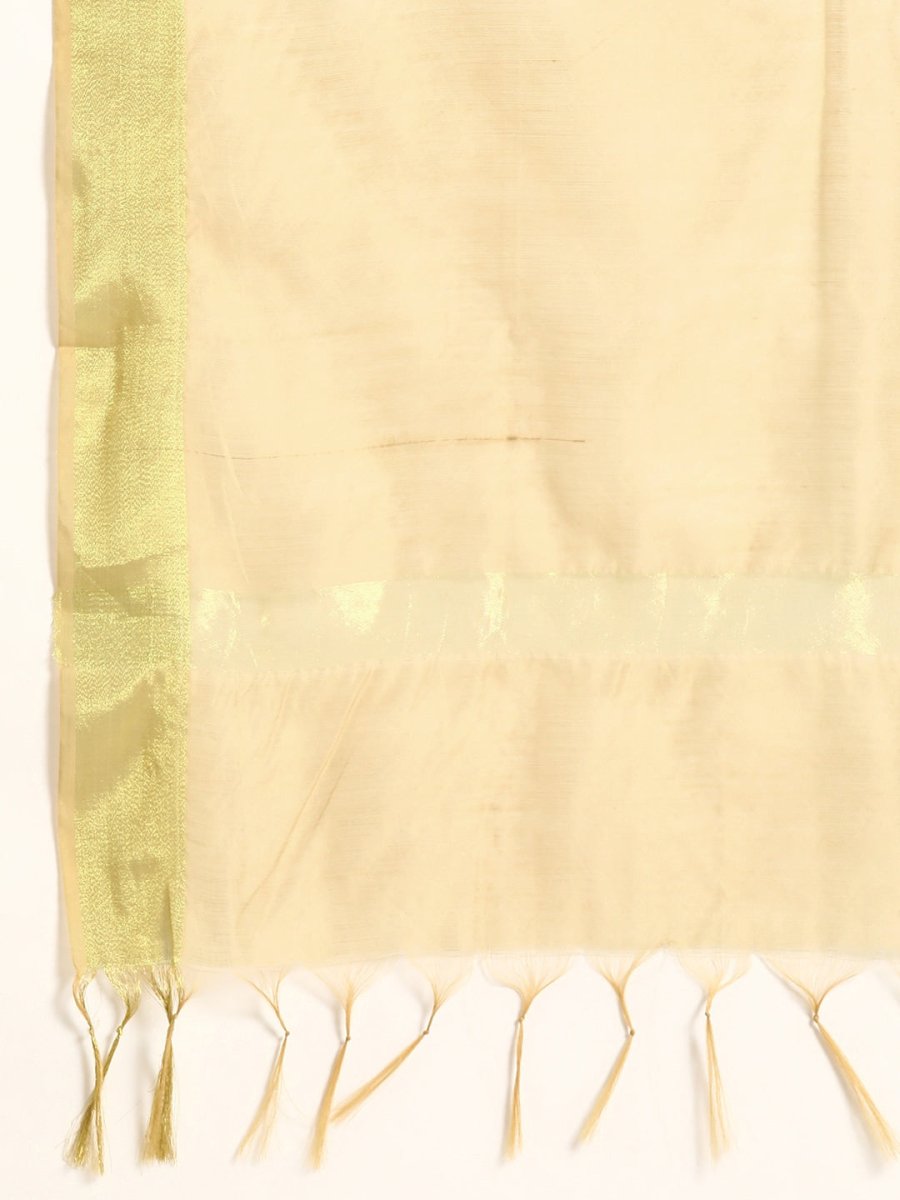 All About You Women Green & Gold-Toned Embroidered Sequinned Kurta with Trousers & Dupatta