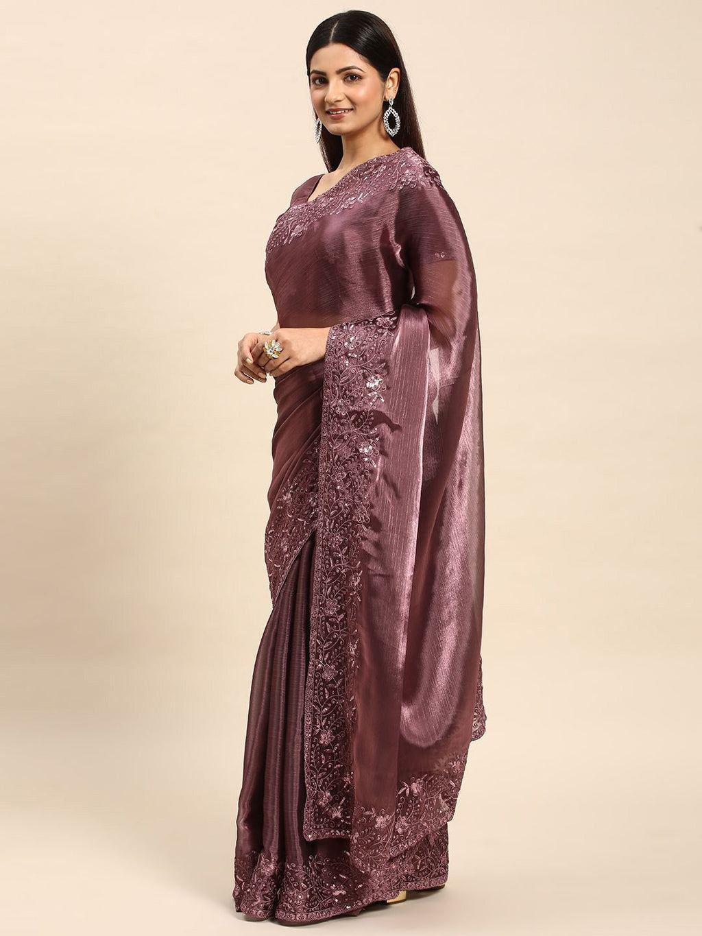 kasee Embroidered Organza Saree