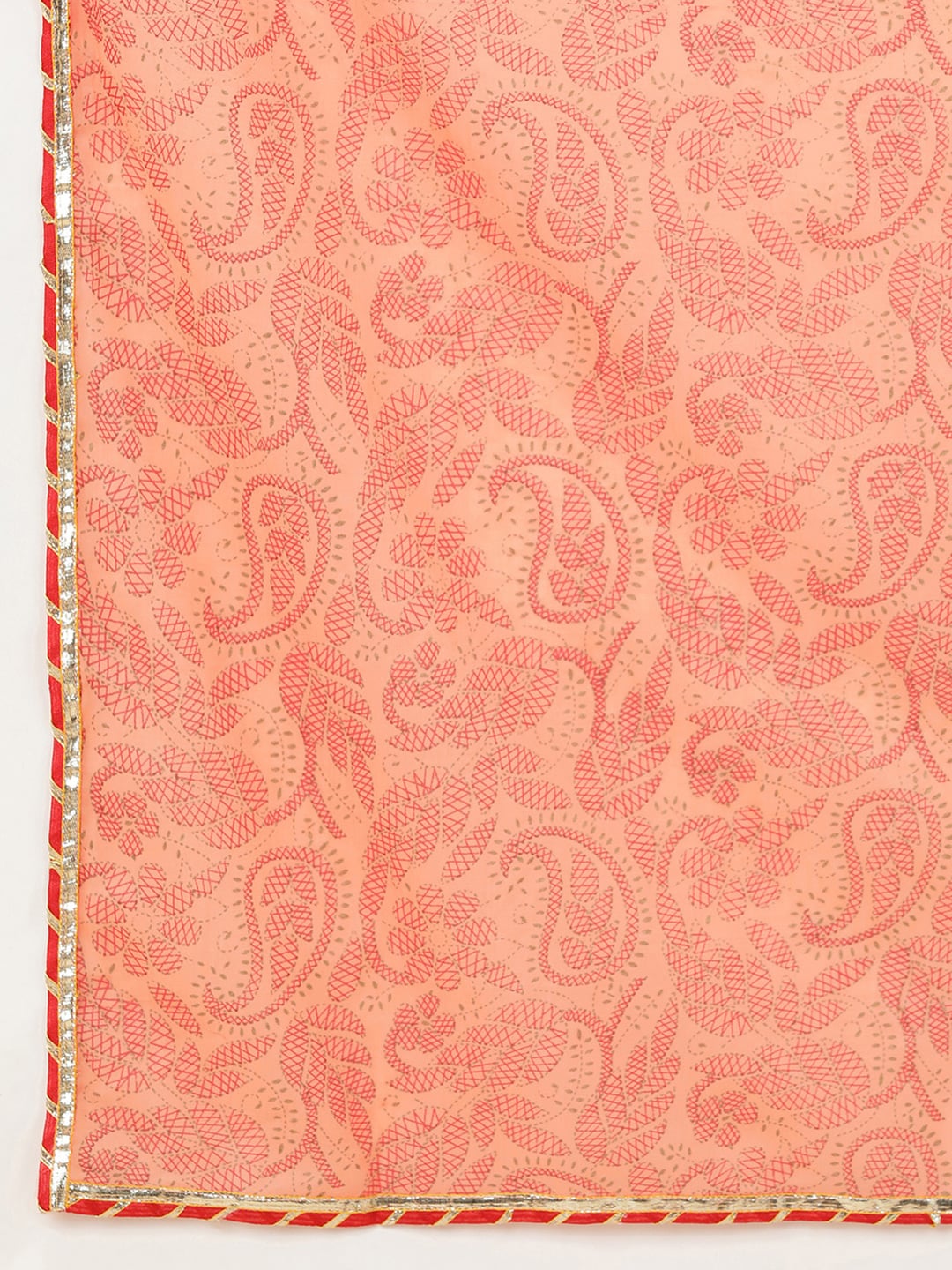 HERE&NOW Women Orange Embroidered Pure Cotton Kurta with Trousers & With Dupatta