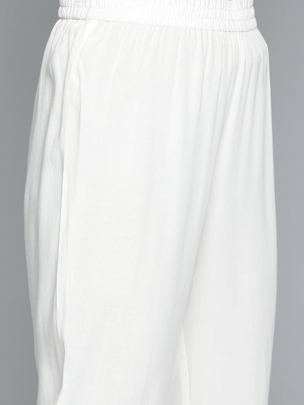 HERE&NOW Women Solid Panelled A-Line Kurta with Trousers