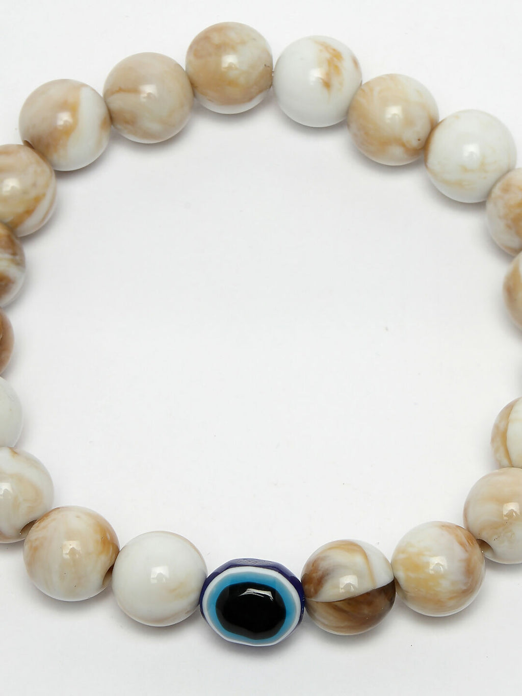 NVR Men & Women Marble Evil Eye Adjustable Bracelet