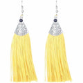 MS Fashion India Yellow Fringe Earrings