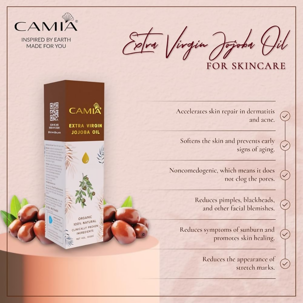 Camia Organic Extra Virgin Cold Pressed Jojoba Oil