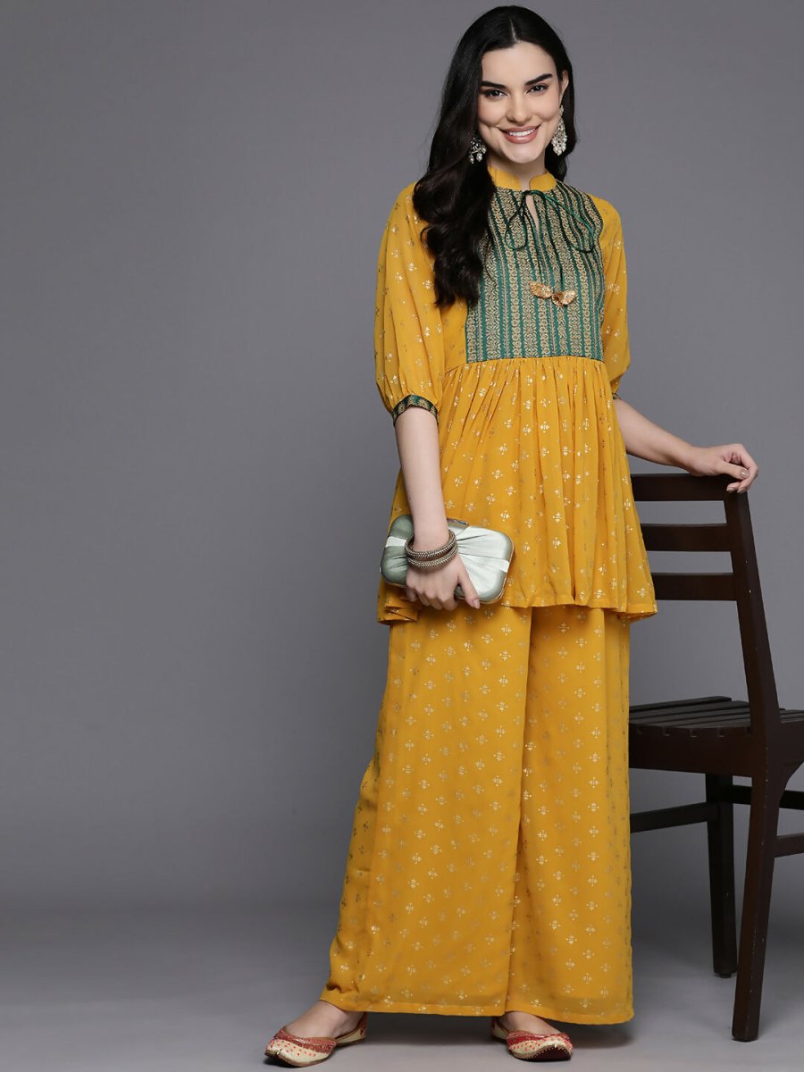Ahalyaa Women's Traditional Wear Co-ods - Mustard