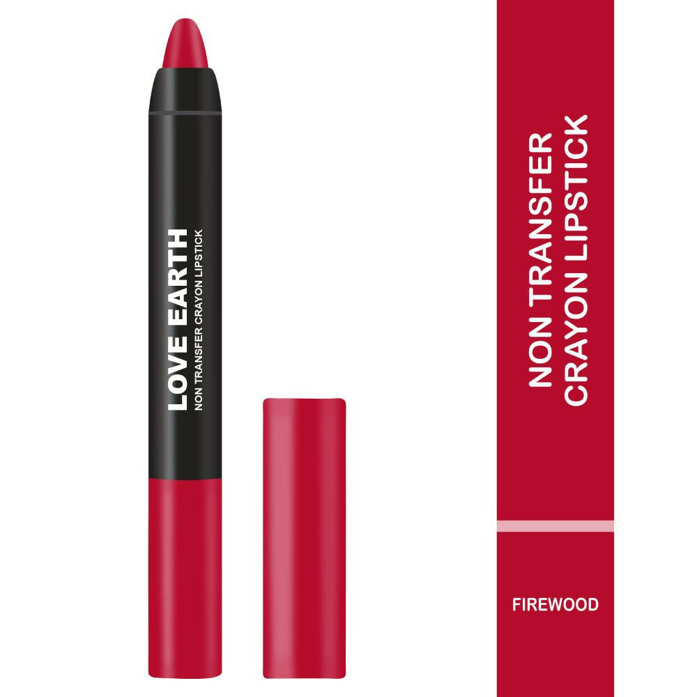 Love Earth Non Transfer Crayon Lipstick-Firewood